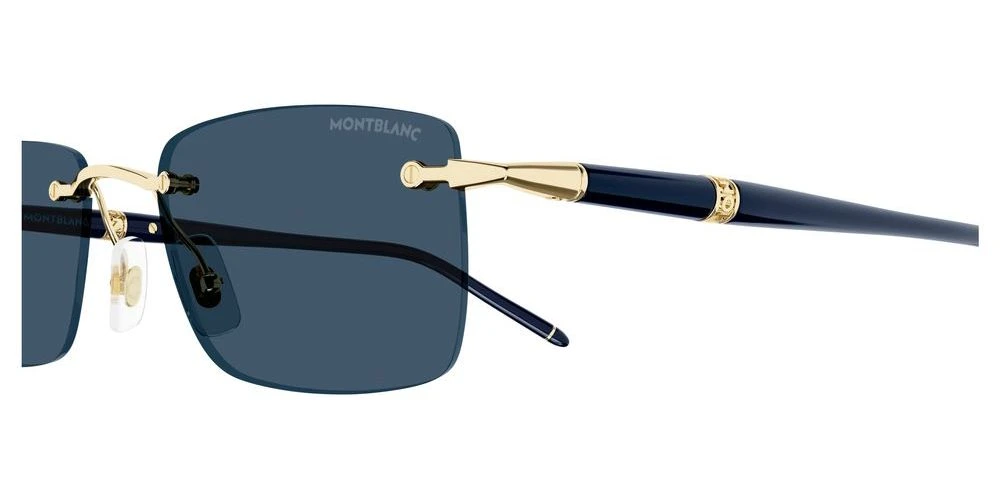 Montblanc MB0344S Gold Black/blue (003 ER) - Image 3