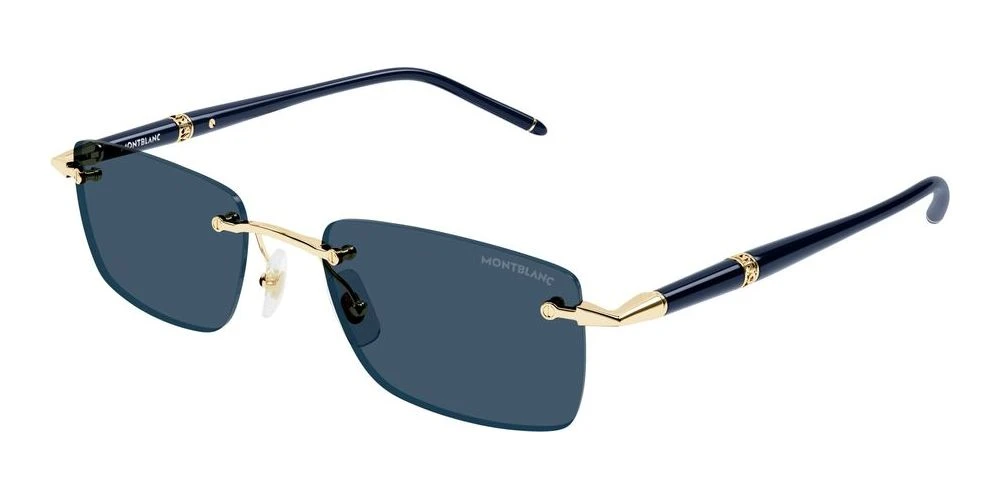 Montblanc MB0344S Gold Black/blue (003 ER)